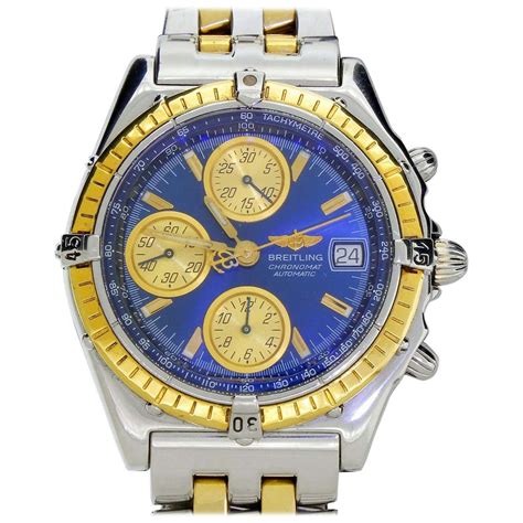 blue gold breitling d13048|breitling chrono matic 13048.